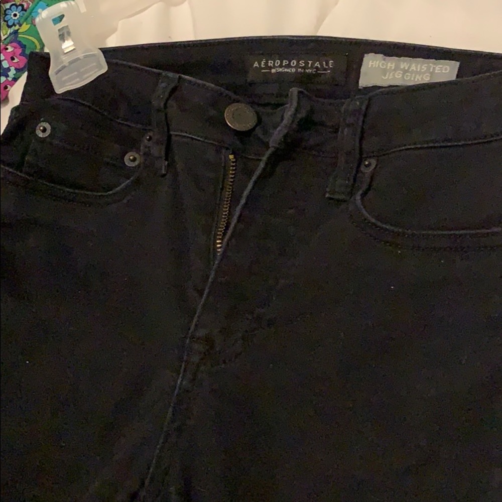 Aeropostale high waisted black jeggings!